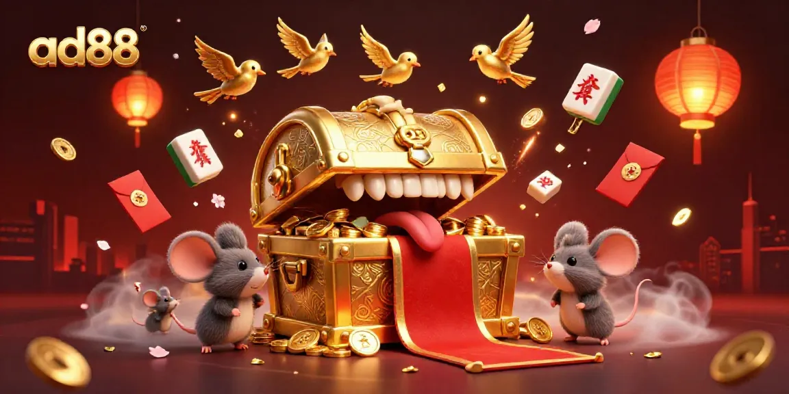 Engage with ad88's thrilling casino adventures featuring golden treasures and festive elements.