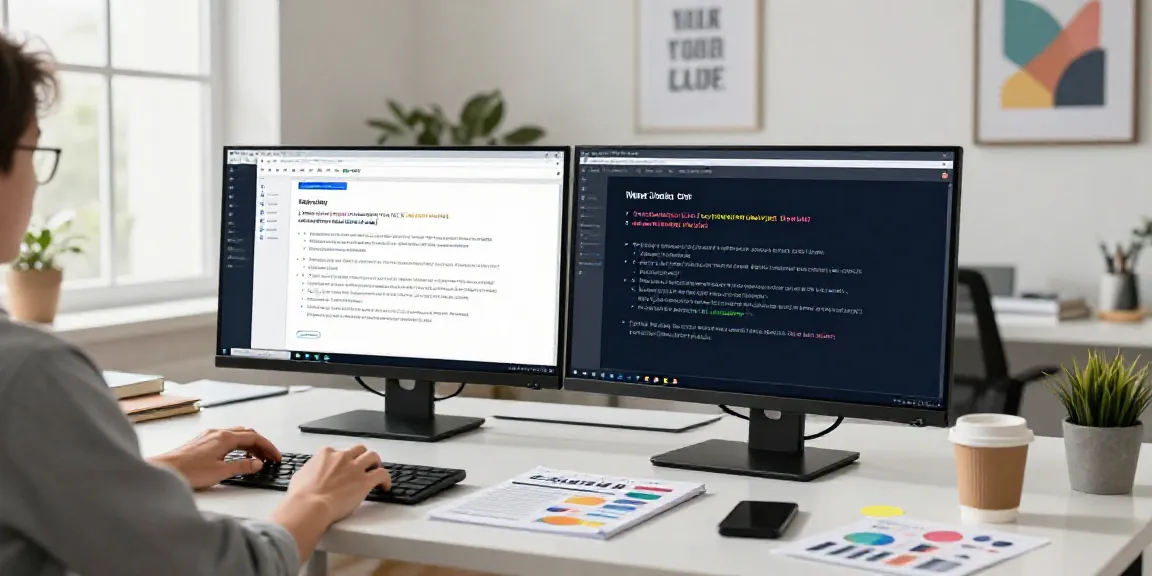 Learn how to write sales copy with AI in a bright home office with a copywriter crafting vivid text.