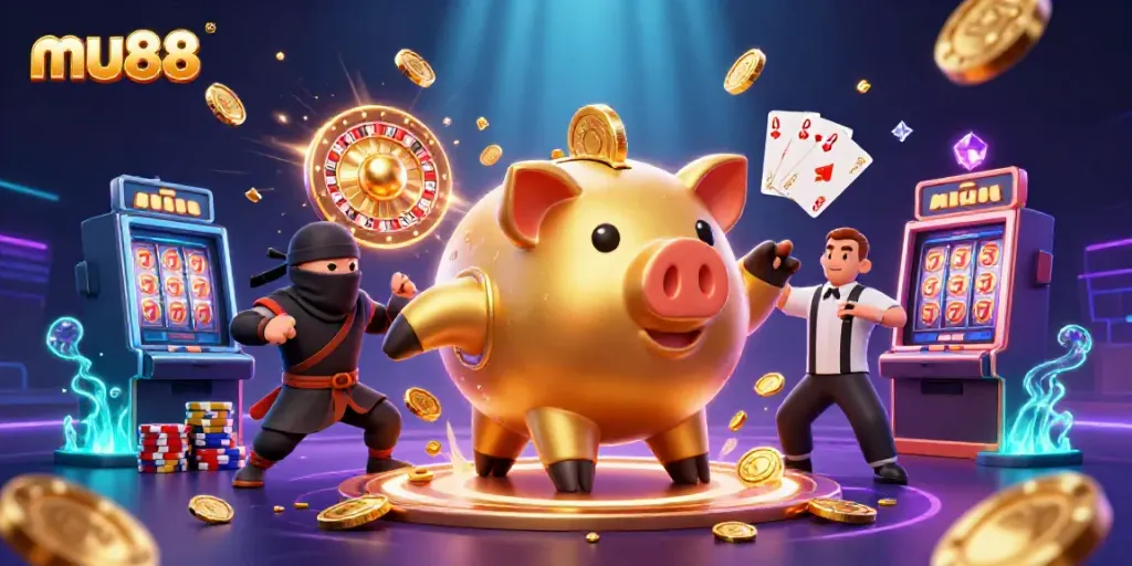 Experience the thrill of gambling with mu88, where victory feels tangible among cascading coins and vibrant game elements.