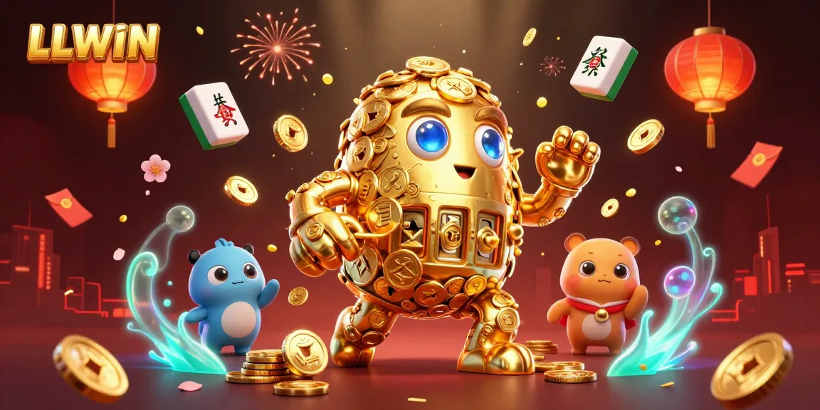 Experience thrilling gameplay with LLWIN's captivating golden golem and rich casino themes in vibrant detail.