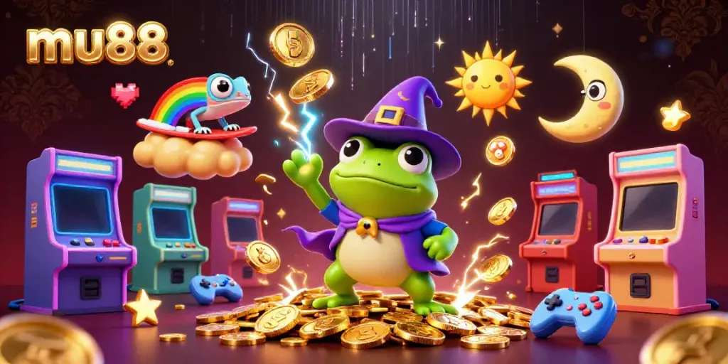 Experience the excitement of mu88 with vibrant 3D characters and dynamic casino elements.