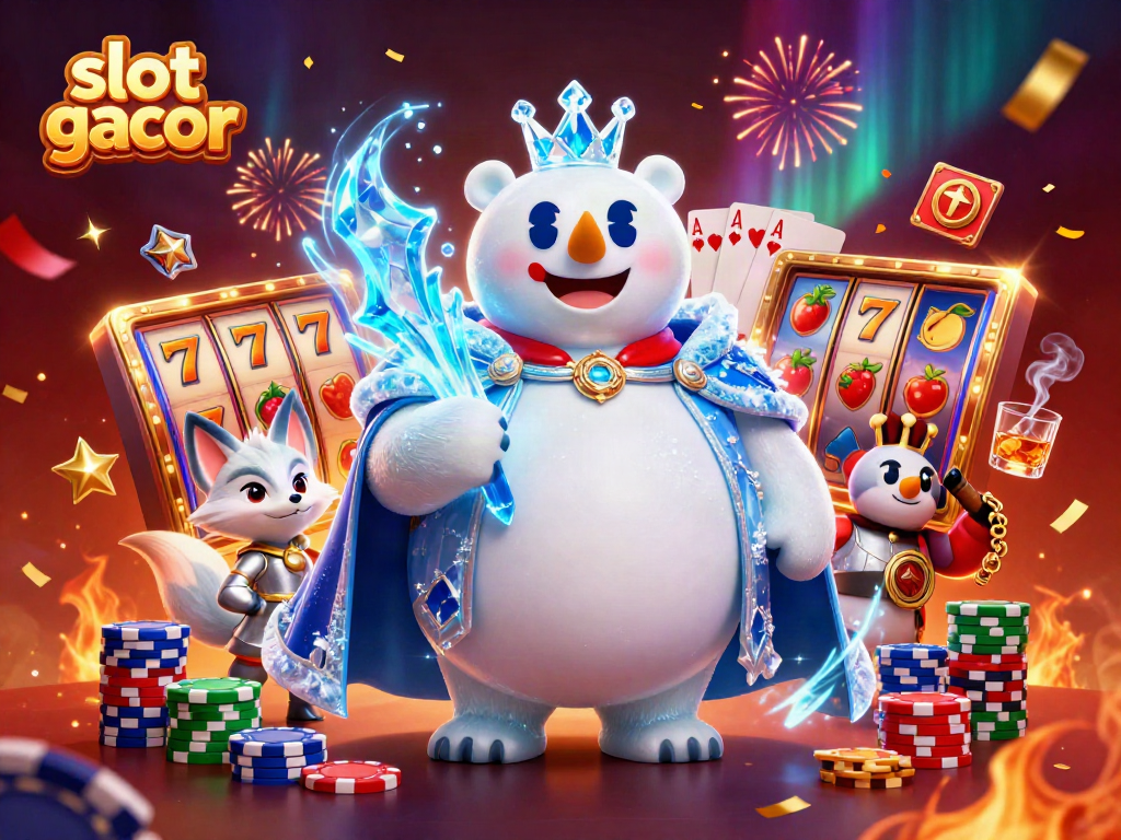 Spin the reels in this vibrant slot gacor scene featuring animated characters and exciting casino elements.