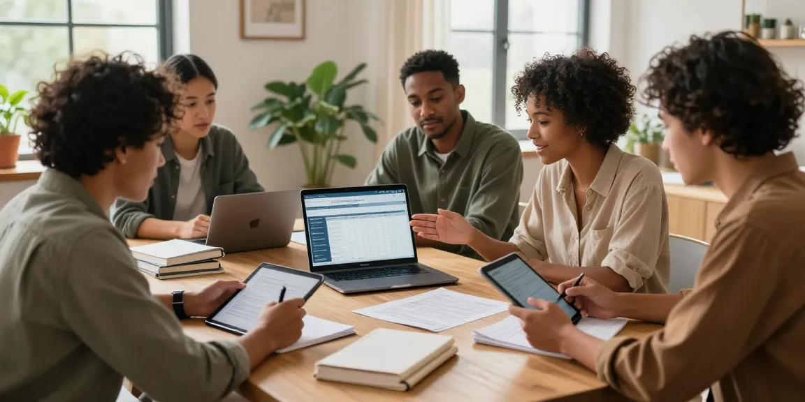 Discussion about payday loans in a cozy home office setting, showcasing teamwork and financial planning at alberta.paydayloans-on.ca