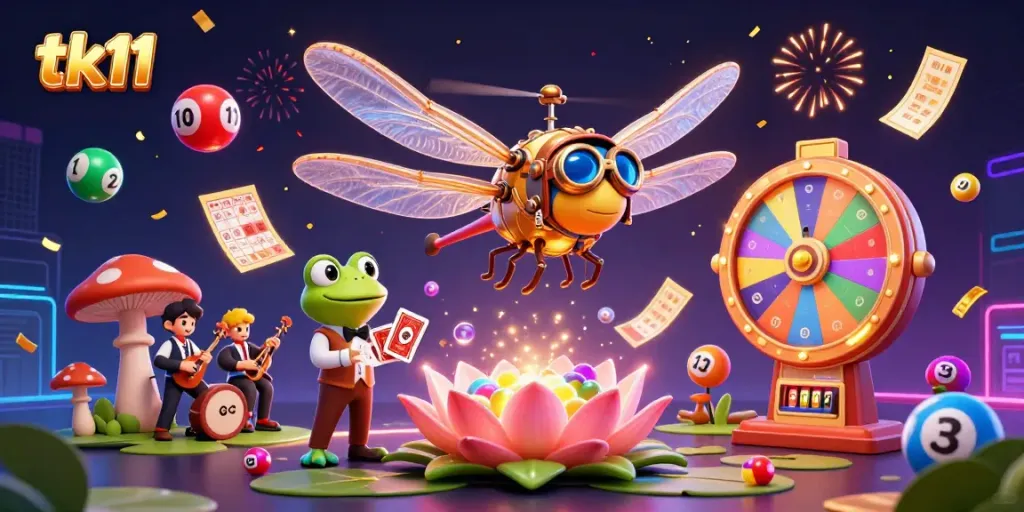 Engage in lively gambling action with tk11 featuring energetic characters and vibrant casino elements.