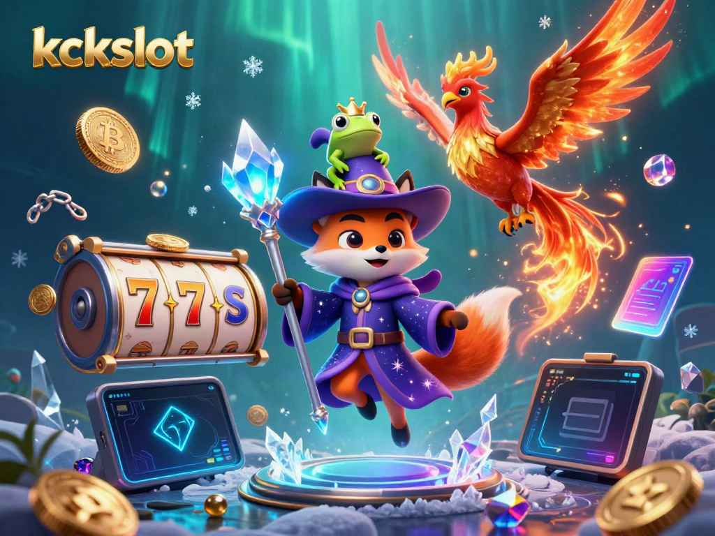 Menangkan jackpot dengan kckslot, ilustrasi kasino 3D menarik yang menampilkan karakter fantastis.